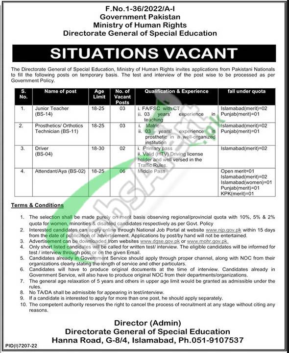 Ministry of Human Rights Jobs 2023