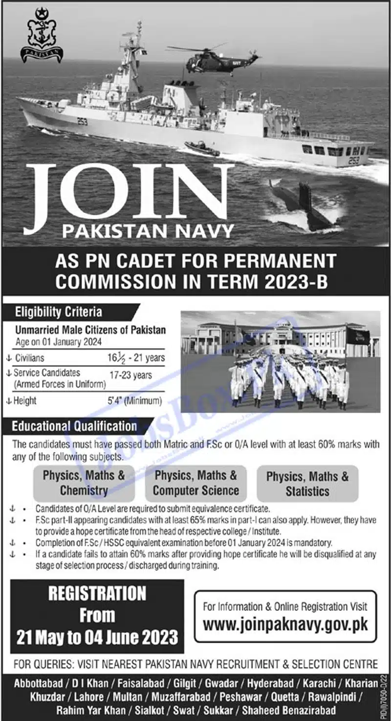 Pakistan Navy Jobs 2023