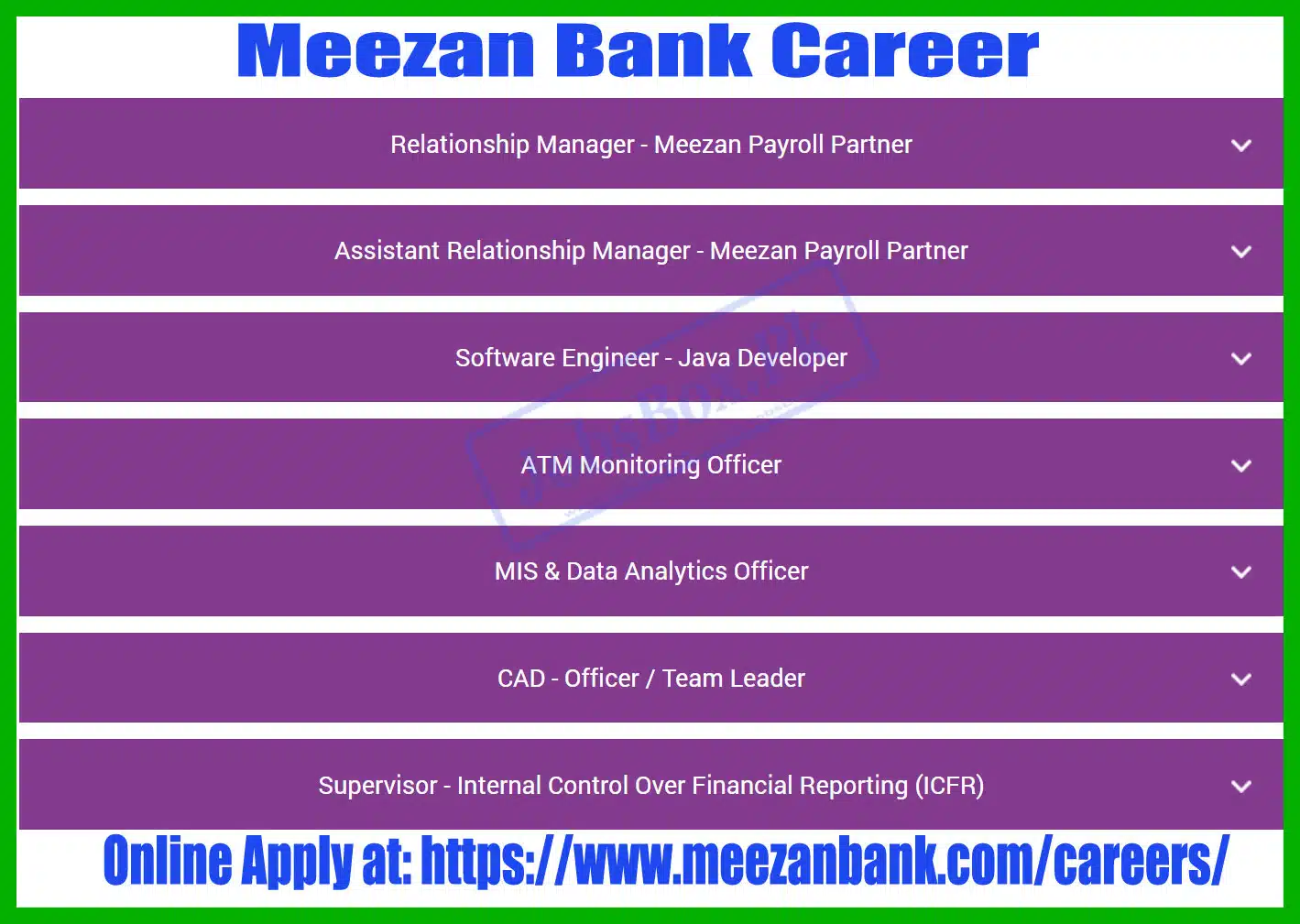 Meezan Bank Jobs 2023