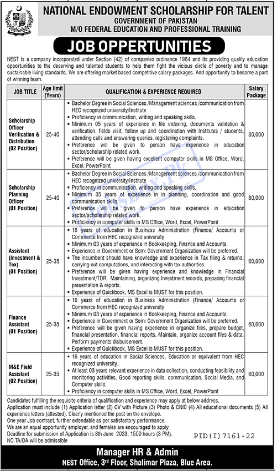 National Endowment Scholarship for Talent NEST Jobs 2023