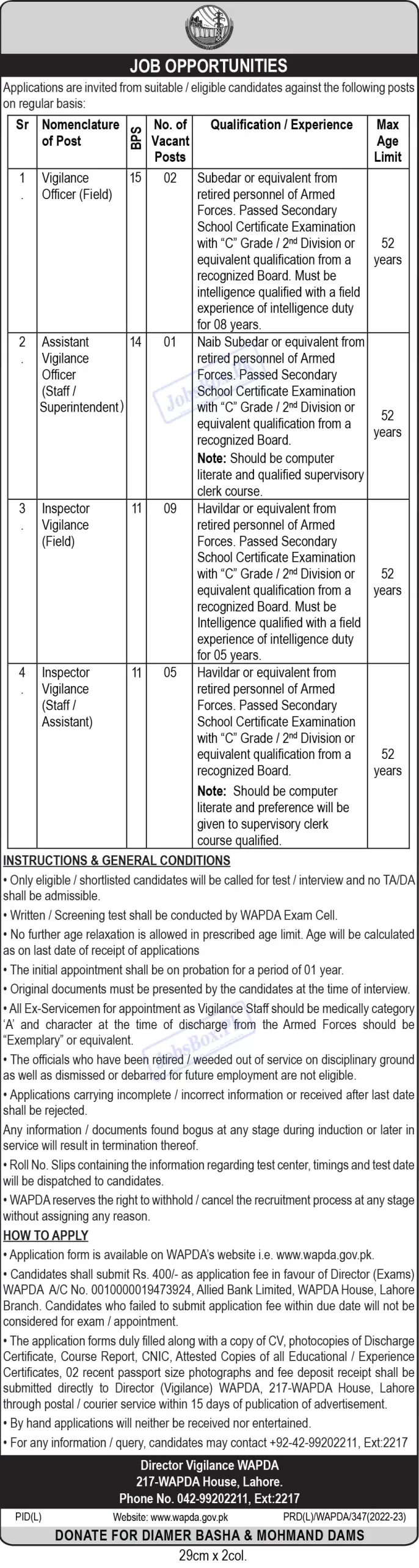 WAPDA Jobs 2023