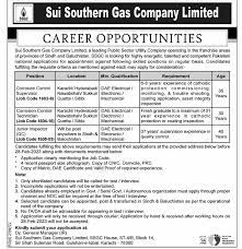 Sui Southern Gas Company SSGC Jobs 2023