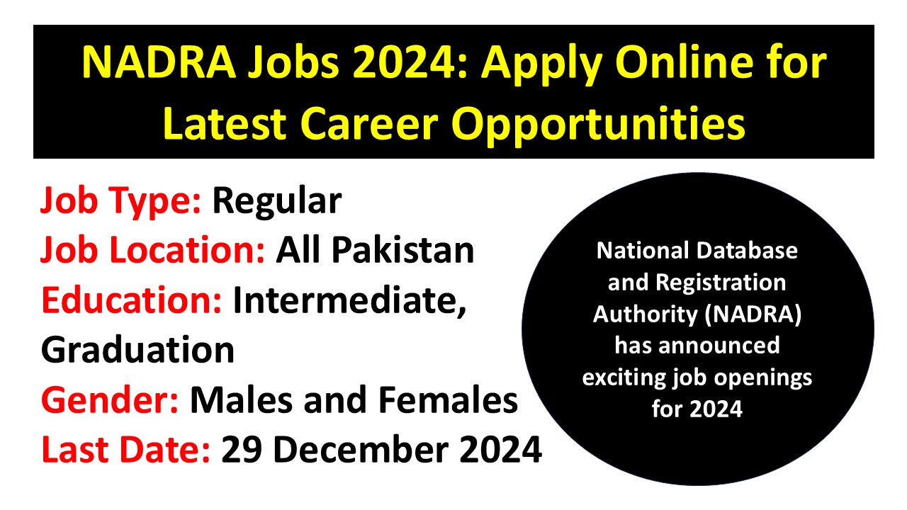 NADRA Jobs 2024