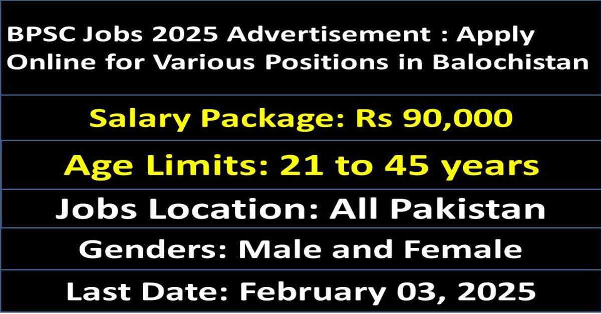 BPSC Jobs 2025 Advertisement