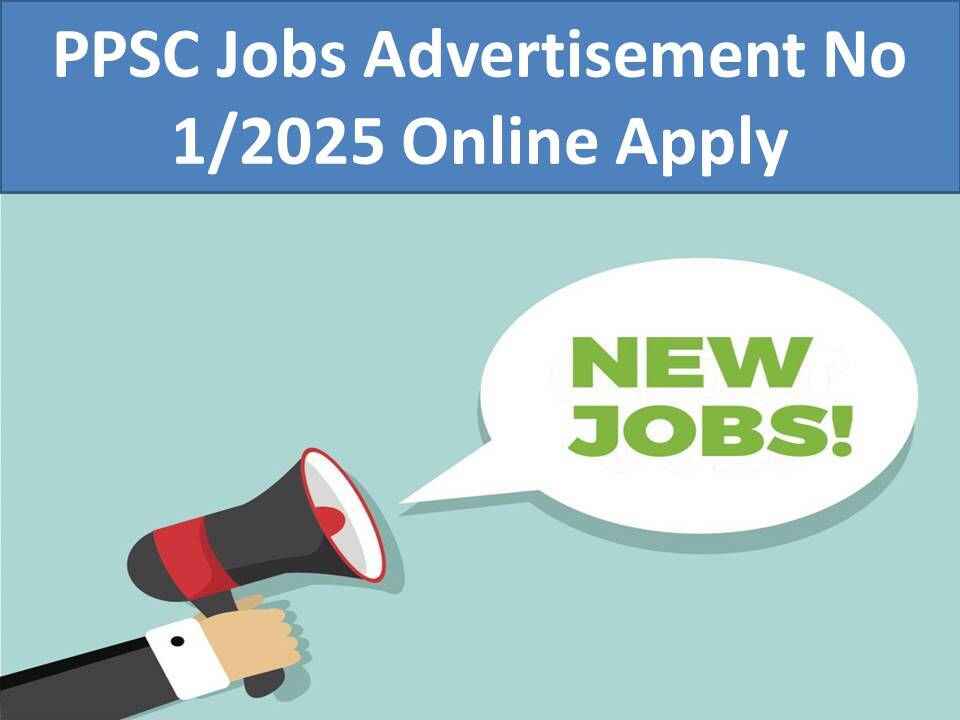 PPSC Jobs Advertisement No 1/2025