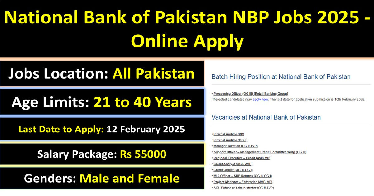 National Bank of Pakistan NBP Jobs 2025